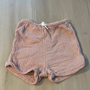 Pink Muslin Shorts